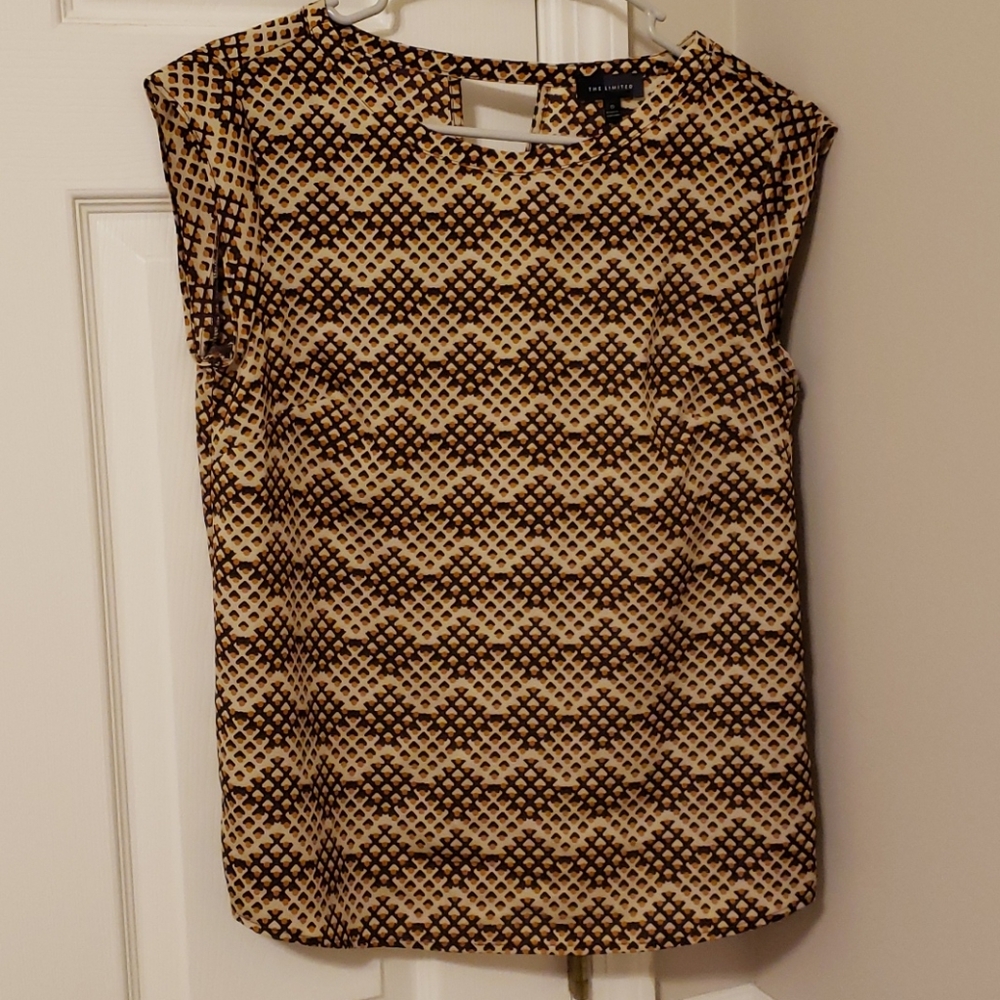 Brown Patterned Blouse